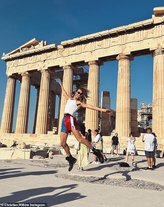 Christian has enjoyed several European vacations since moving to America in April.  He is depicted on the Acropolis in Athens at the end of July