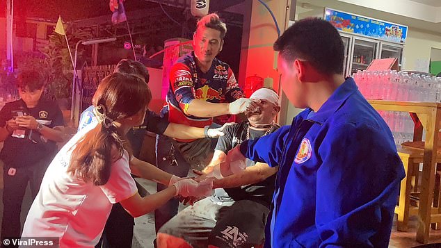 Paramedics from the Sawang Boriboon Thammasat rescue team said they had received a report about the injured tourist in Bang Lamung district in the early hours of the morning.