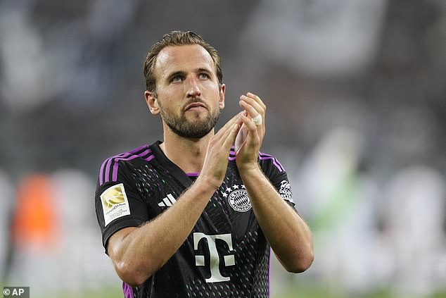 Walker had agreed personal terms on a two-year deal with Bayern Munich, where he could have been reunited with England teammate Harry Kane (above)