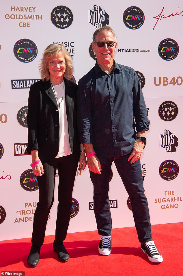 Celebrating Janis: Also present was brother Michael Joplin.  They were at the unveiling of The Music Walk Of Fame 2023 at Camden in London, England, on Monday