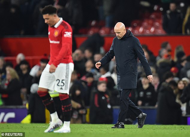 Sancho's future at Old Trafford looks uncertain after his online reaction to Ten Hag