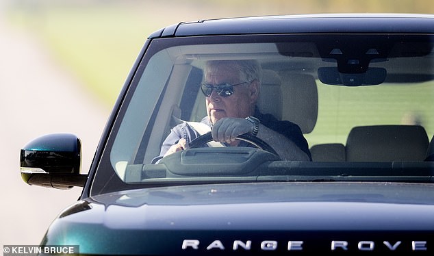 Ambition: Prince Andrew felt at home behind the wheel of his trusty Range Rover