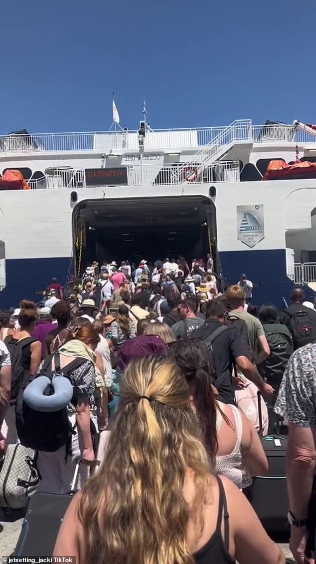 Nikki paid $166 for a ferry ticket from Santorini to Crete.  She was shocked by the loud sounds of scraping metal and the clatter as the boat was tossed by the waves