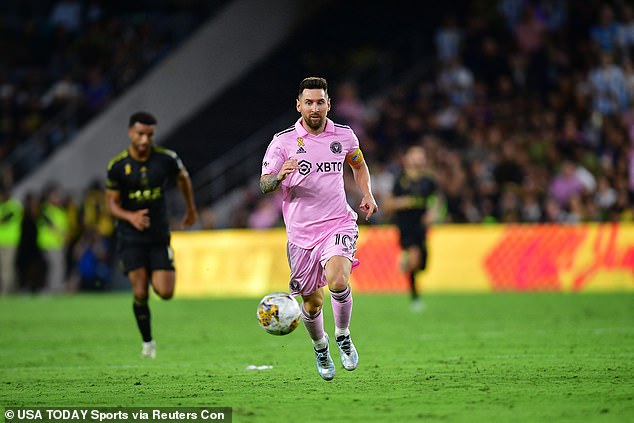 The pair watched Lionel Messi (pictured) play for Inter Miami in Los Angeles