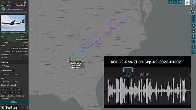 The plane had only been underway for an hour when it was forced to turn around