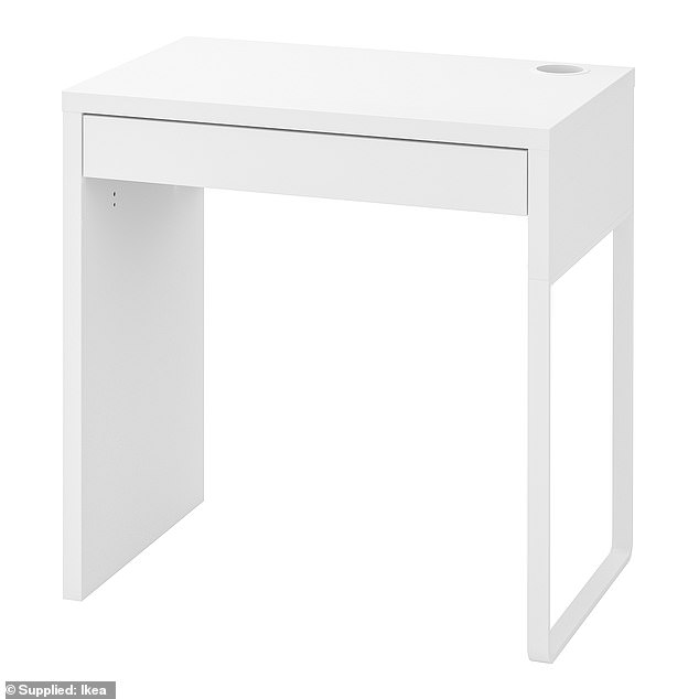 The MICKE desk for WFH or den is down from $99 to $79