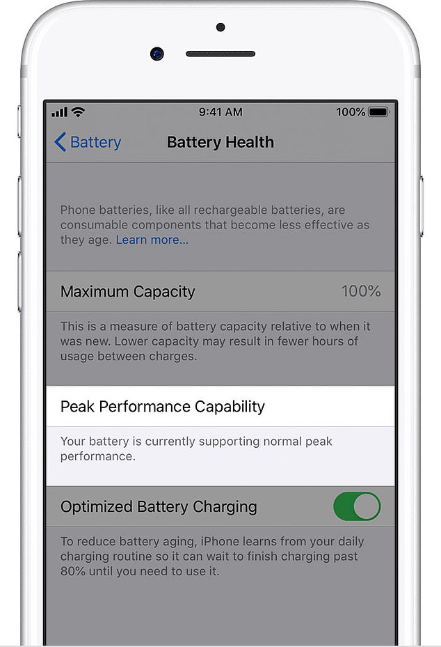 Check your phone's maximum battery performance (Apple)