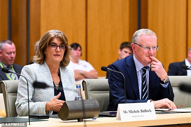 Mr Lowe (right) will chair his last board meeting as RBA governor on Tuesday before handing over to his deputy Michele Bullock (left) on September 18 after imposing the toughest rate hikes since 1989.