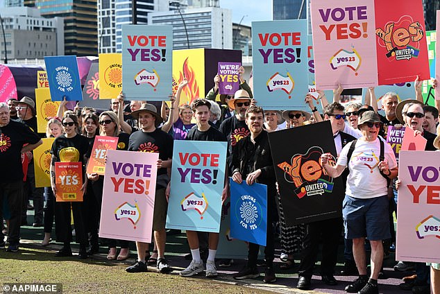 The Prime Minister launched the Yes campaign but will fly abroad several times as the referendum approaches (Photo: Brisbane campaigners)