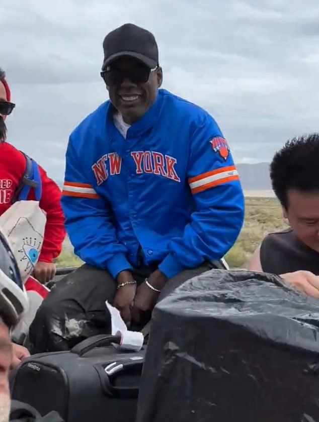 Actor and comedian Chris Rock, 58, found himself amid the muddy chaos that descended on the Burning Man festival grounds and piggybacked off the chaos on Saturday.