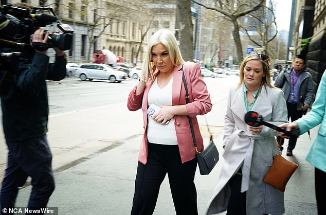 Monique Ooms leaves the High Court in Melbourne on Tuesday