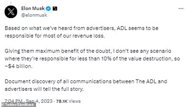 1693880575 144 Elon Musk sues the Anti Defamation League for 22 BILLION for