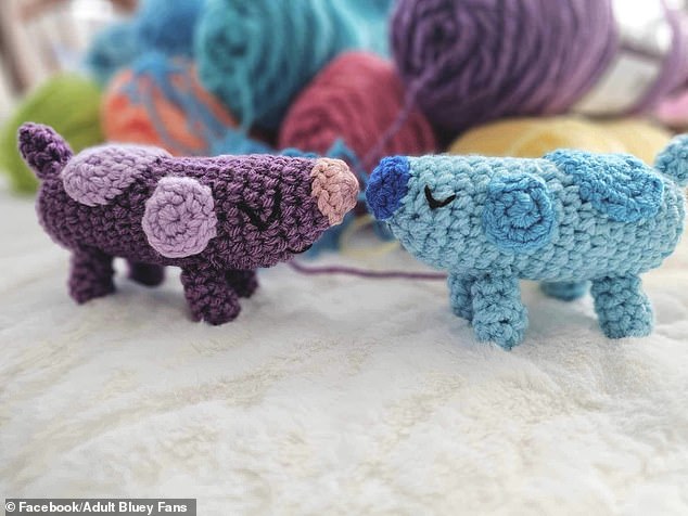 Others have crocheted their own long dog toys for their children, who have become involved in the game with their parents