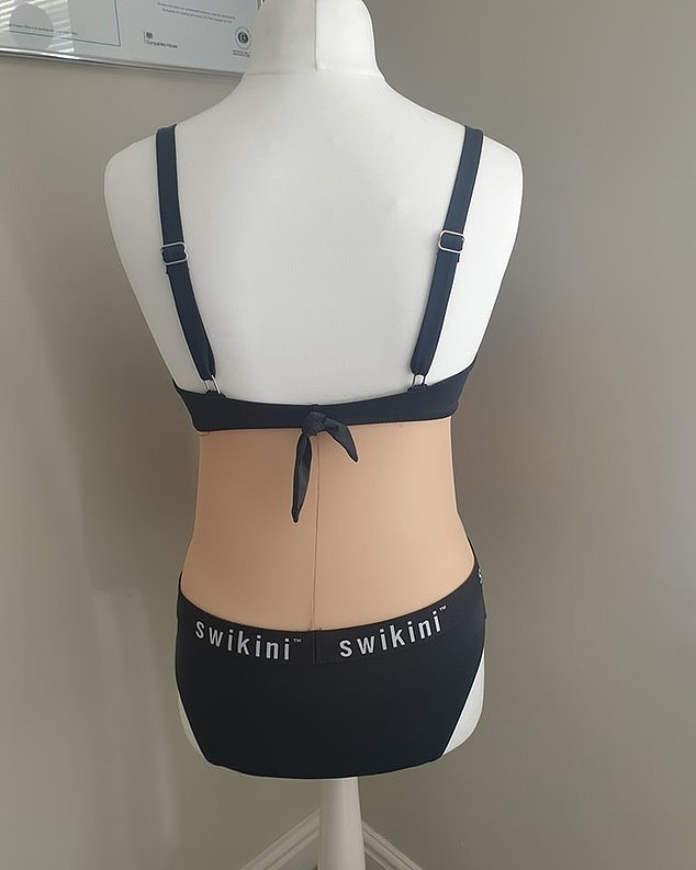 It was developed by Samantha Brindley, mother of three, from Middlewich, Cheshire, who said it was designed to help women who love wearing a bikini but can feel self-conscious.