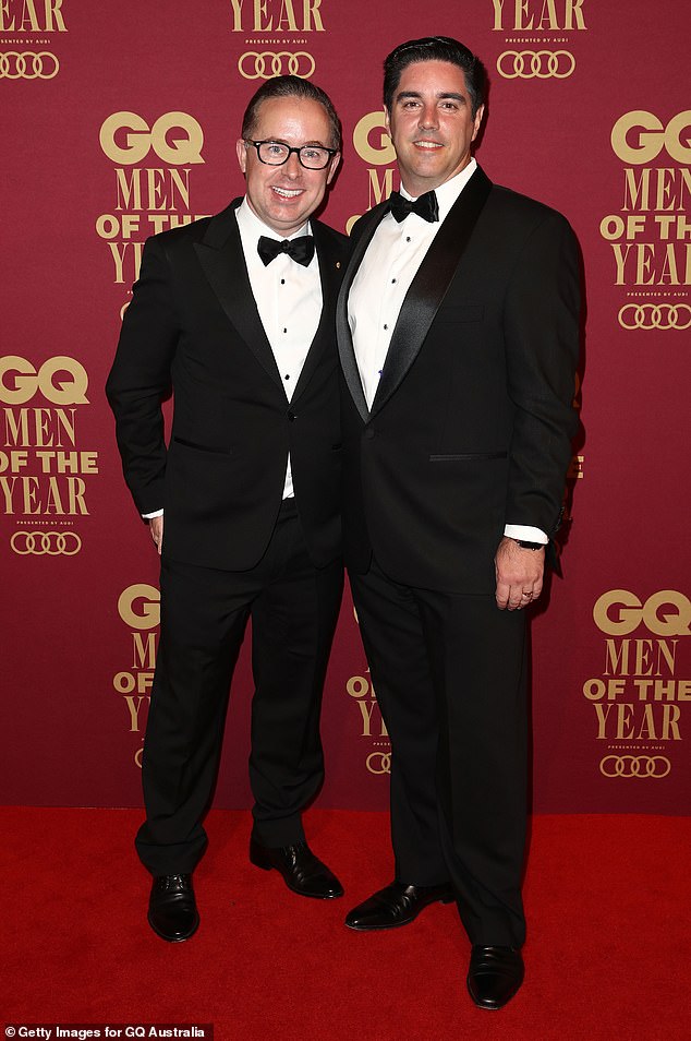 Mr Joyce and his husband Shane Lloyd seen at a 2017 awards ceremony in Sydney