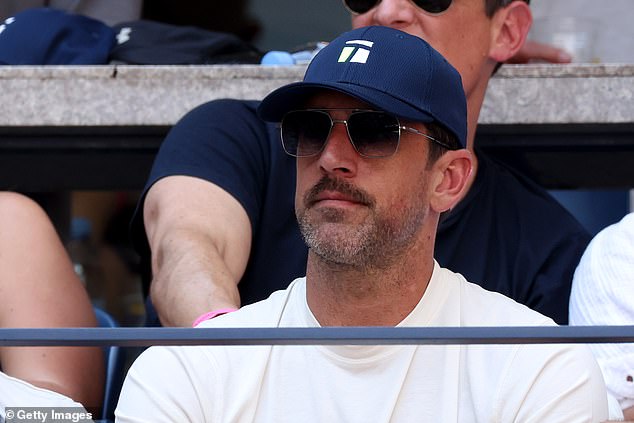 Aaron Rodgers, pictured at the US Open on Sunday, is ready for his first season with the Jets