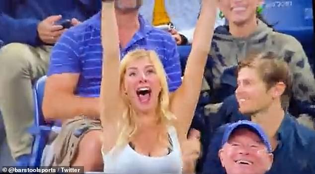 Lucky couldn't believe she was appearing on the big screen at the 2021 US Open