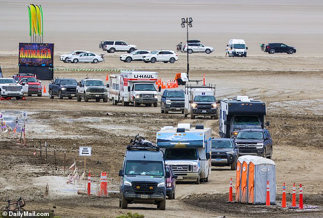 Long queues of cars formed on Saturday and Sunday ahead of another downpour