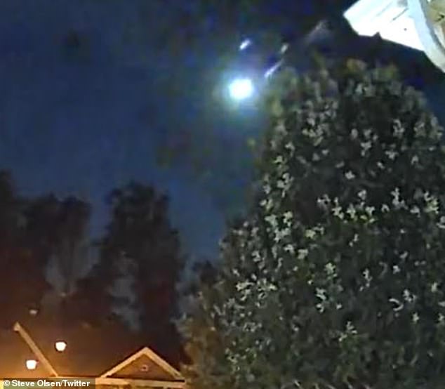 The fireball, believed to be a meteor or rock from outer space, entered Earth's atmosphere and quickly attracted attention as it streaked across the sky