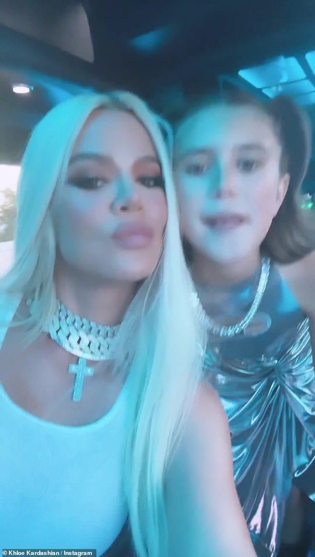 Cousin: Khloe pictured with her niece Penelope, daughter of Kourtney Kardashian