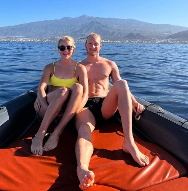 Luke Greenbank, pictured with his girlfriend, Olympic gold medalist Anna Hopkin, was apparently ripped by Peaty, who also allegedly slapped him on the buttocks