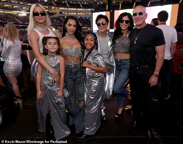 Khloe Kardashian, Penelope Disick, Kim Kardashian, North West, Kris Jenner, Lauren Sanchez and Jeff Bezos attended Beyonce's Renaissance world tour in Los Angeles last night