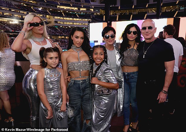 Khloe Kardashian, Penelope Disick, Kim Kardashian, North West, Kris Jenner, Lauren Sanchez and Jeff Bezos attended Beyonce's Renaissance world tour in Los Angeles last night