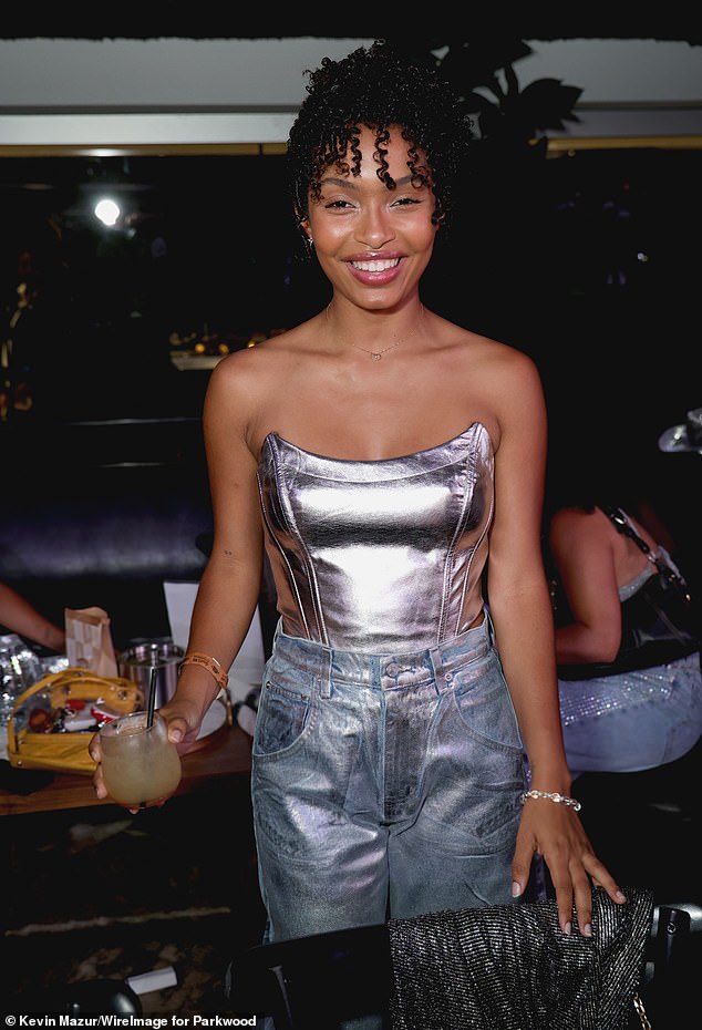 Actress Yara Shahidi attends the Renaissance world tour at SoFi Stadium last night