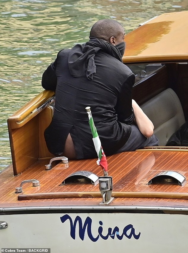 The couple sparked controversy last week in the romantic city of Venice when West exposed his bare buttocks while sitting on a boat with Bianca kneeling in front of him.