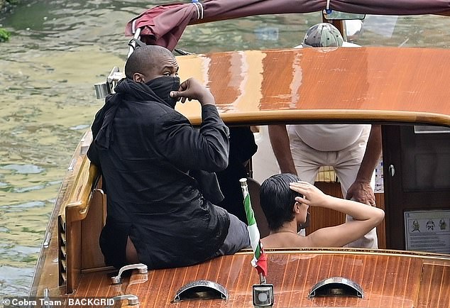 In other footage, the American rapper, 46, was seen in the back of a river taxi, while Australian Bianca, 28, nestled her head in his lap.