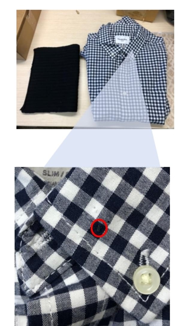 The program aims to provide surveillance clothing to government employees and first responders.  Cameras can be placed in fabrics to go undetected (pictured)