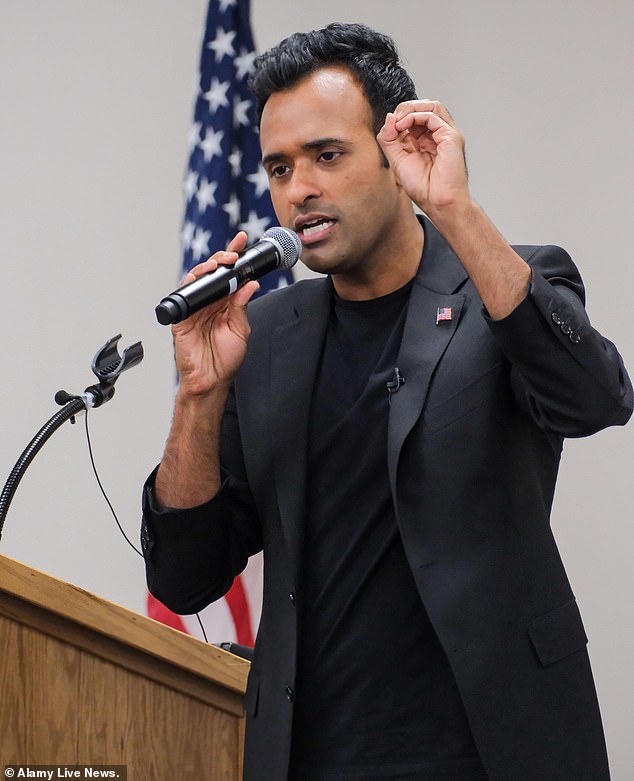 Ramaswamy, 38, took part in the hustings at the Eisenhower Social in Boone, Iowa, on Thursday