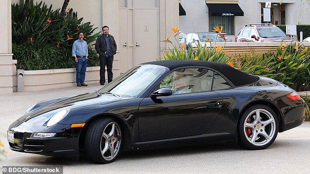 For the past fifteen years, the novelty of celebrity spotting at Beverly Hills malls has worn off.  Here's Dustin Hoffman photos in a Porsche after a stop at Barnet's New York in Beverly Hills