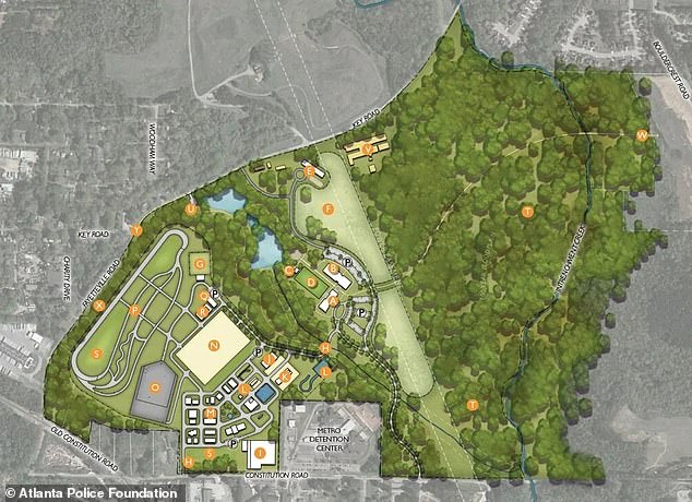 The activist groups are protesting the construction of an 85-acre police training center planned in the wooded areas southeast of Atlanta, Georgia.