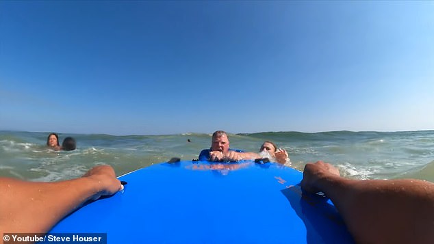 Marine veteran Stephen Houser saved swimmer Gabe McCabe from drowning in the dangerous tide along the Jersey Shore