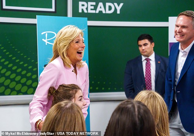 Jill Biden visited a school in Wisconsin last week