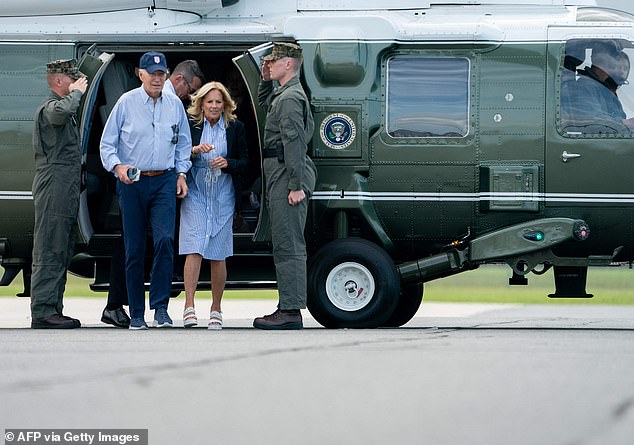 President Joe Biden and First Lady Jill Biden traveled to Florida together on Saturday