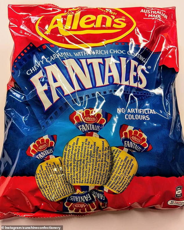 Fantales (pictured), the chocolate-covered caramel treats with movie star biographies on the wrapper, were discontinued in July