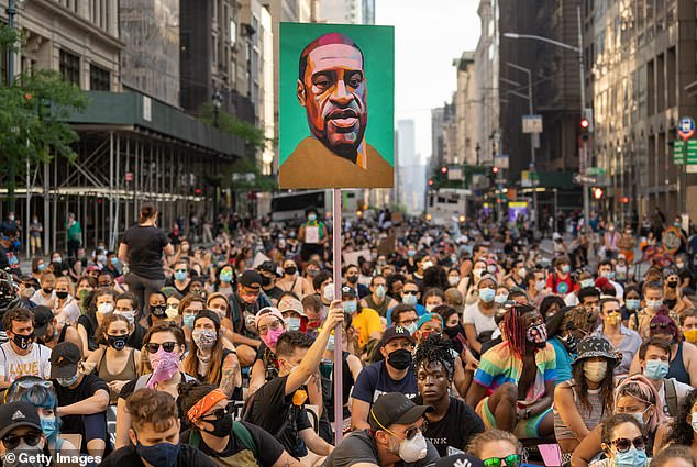 Protesters march down 5th Avenue in solidarity for police reform in New York City on June 10, 2020