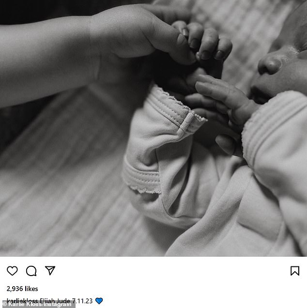 Baby Joy: She and her husband, who already had a two-year-old son named Levi Joseph, welcomed their second son Elijah Jude on July 11