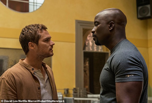 Jackson wrote two Luke Cage episodes, starring Mike Colter as the titular superhero and ran from 2016 to 2018 (Colter and Finn Jones pictured on the show in 2018)