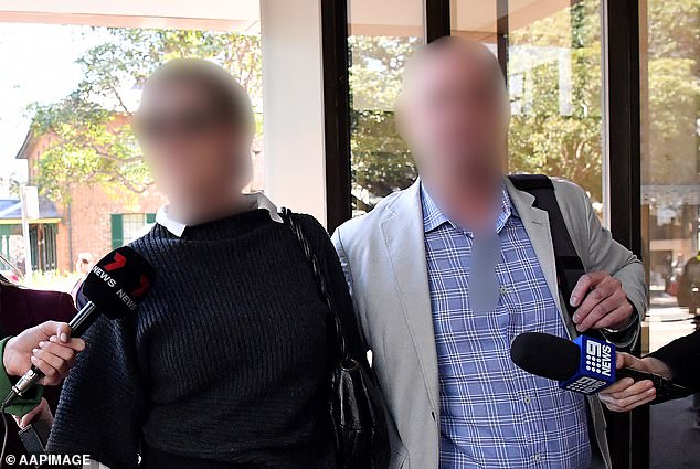 A supporter told Parramatta local court on Thursday that William Tyrrell's foster father (right) allegedly put his hands around the neck of an 11-year-old girl during a dispute