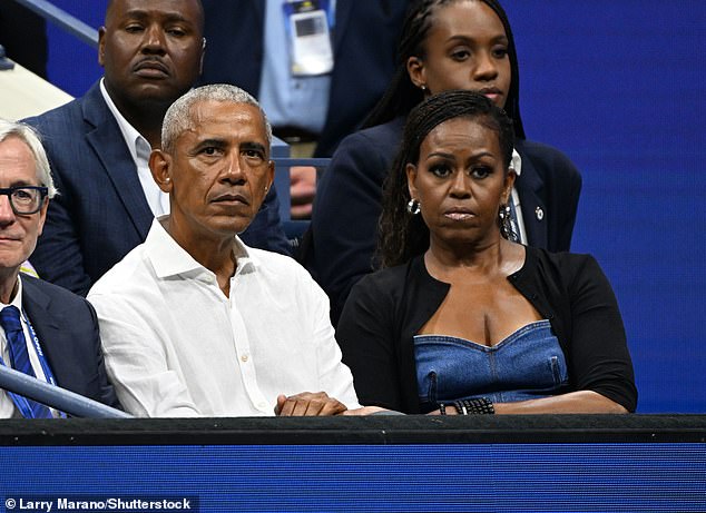 Former US President Barack Obama and Michelle Obama can be seen at the US Open last week.  They have been married since 1992 and share two daughters