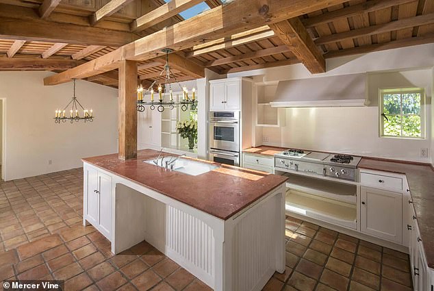 The kitchen in the $8.35 million home once owned by Marilyn Monroe