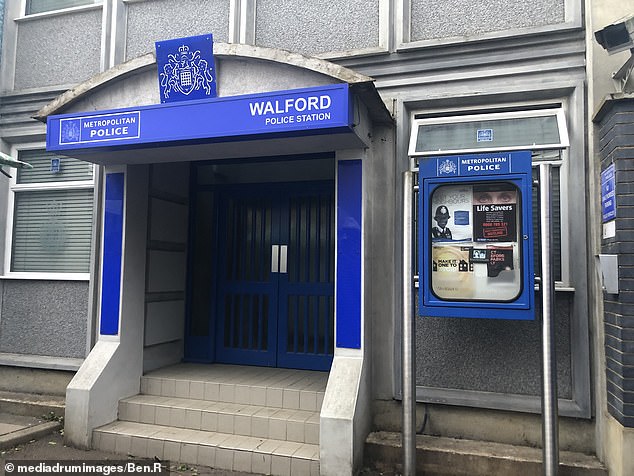 Dramatic: The front of Walford police station can be seen in another station, which usually housed a sibling of Mitchell's