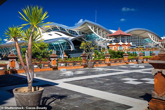 Bali regulars said the zips are typically used to mark bags posing a potential security risk at Ngurah Rai International Airport (above)