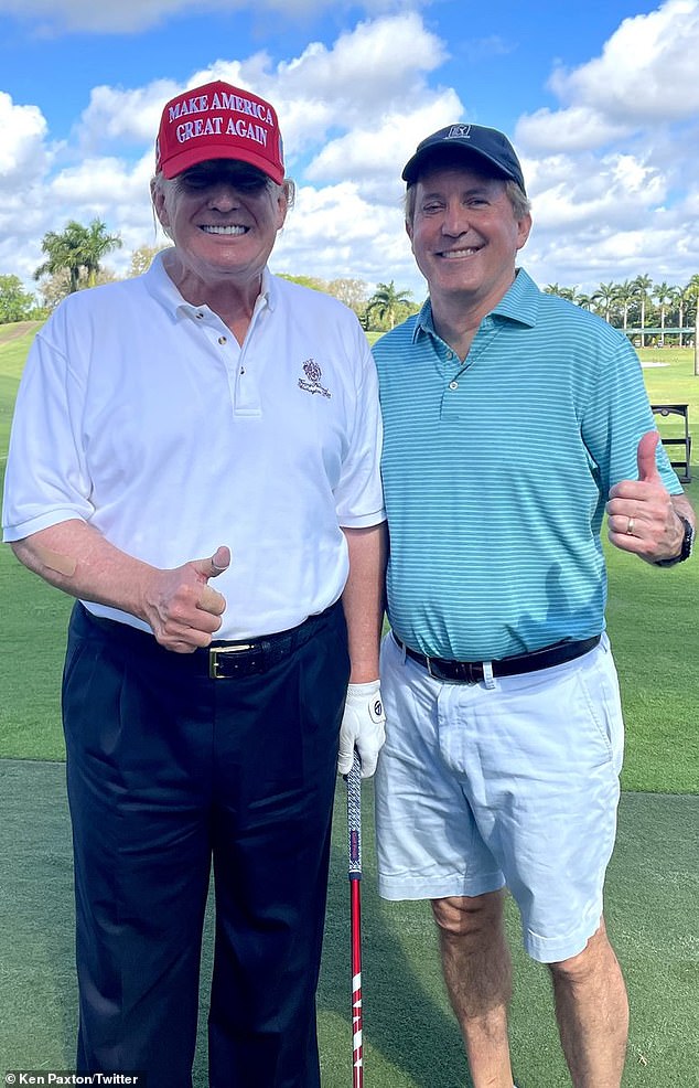 Paxton is a close ally of Trump.  He has spoken at Trump rallies and posted a photo of him playing golf with the former president in Florida in 2021