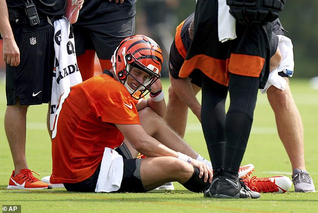 Burrow is recovering from a calf injury sustained during training camp but recently returned