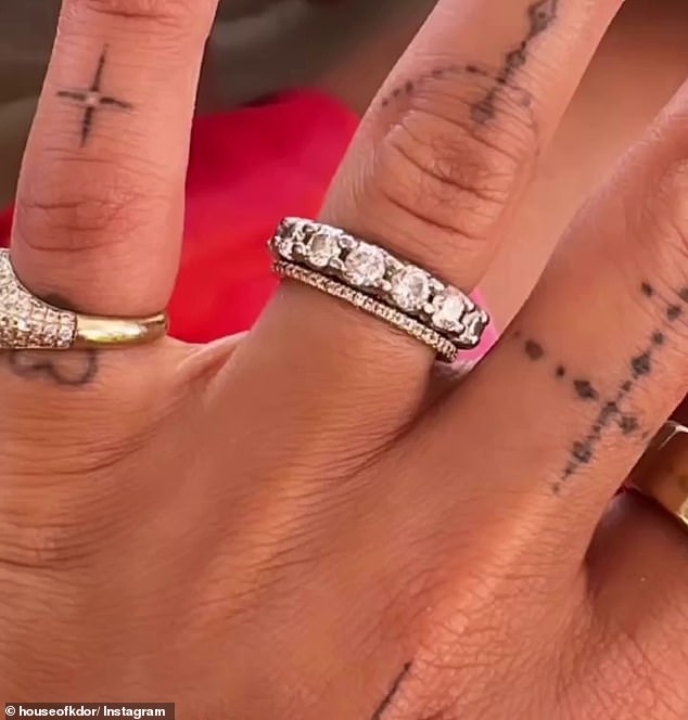The couple enlisted jewelers from stars Zena and Tarick K'Dor to design and create Rita's stunning diamond wedding ring