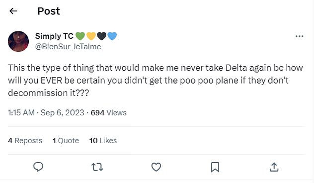 1693996715 903 I was on the Delta Airlines diarrhoea plane and it